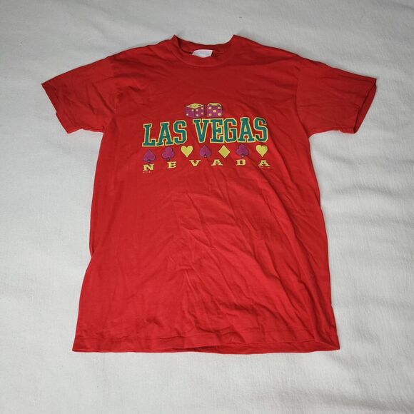 Vtg Las Vegas T Shirt Cat in the Hat Sz Medium Dr Suess Nevada Retro Gambling - Picture 1 of 16
